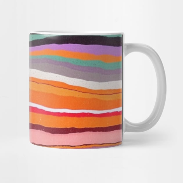 Colorful Boho Wave Striped Pattern by Trippycollage